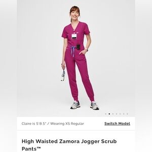 FIGS Raspberry Sorbet Scrubs Set